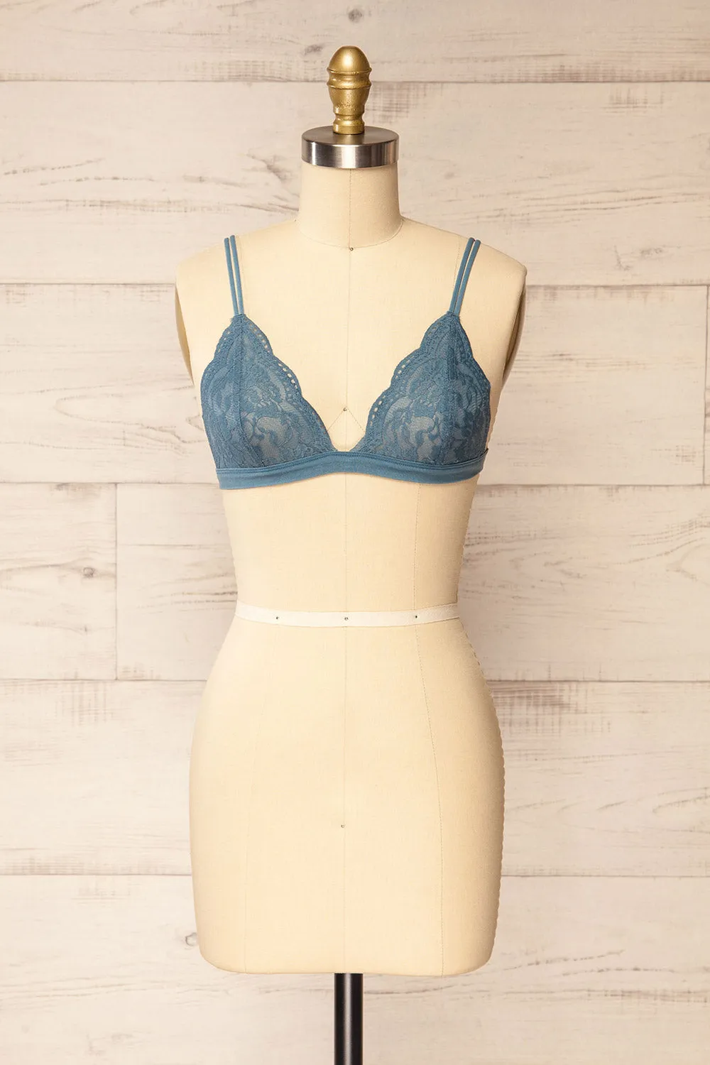 Ati Blue-Grey | Lace Bralette sold by Boutique 1861