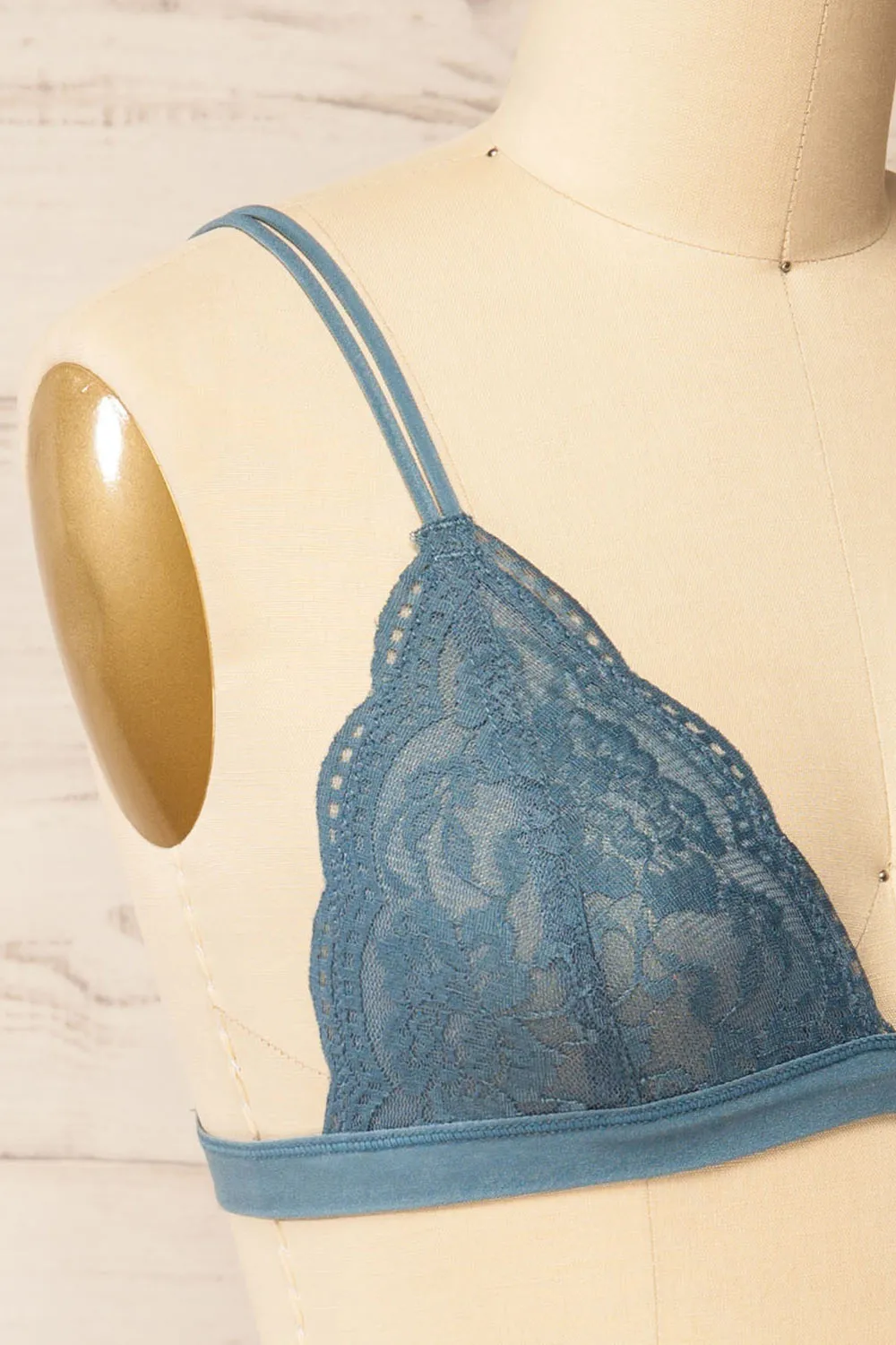 Ati Blue-Grey | Lace Bralette sold by Boutique 1861 product image thumbnail 5