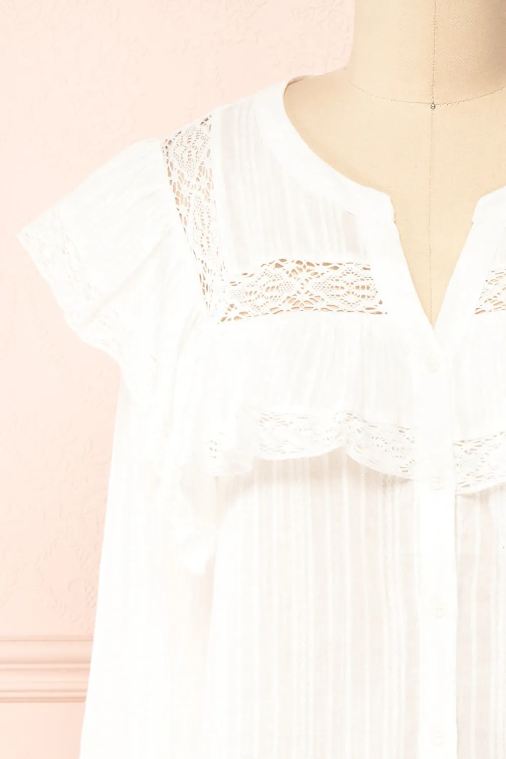 Liberalis | Striped Blouse w/ Ruffles sold by Boutique 1861 product image thumbnail 2