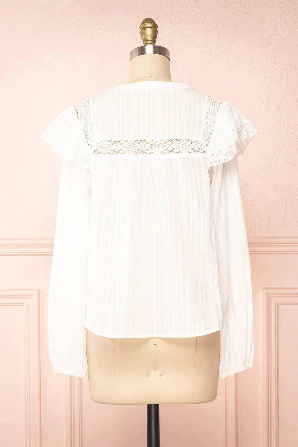 Liberalis | Striped Blouse w/ Ruffles sold by Boutique 1861 product image thumbnail 5