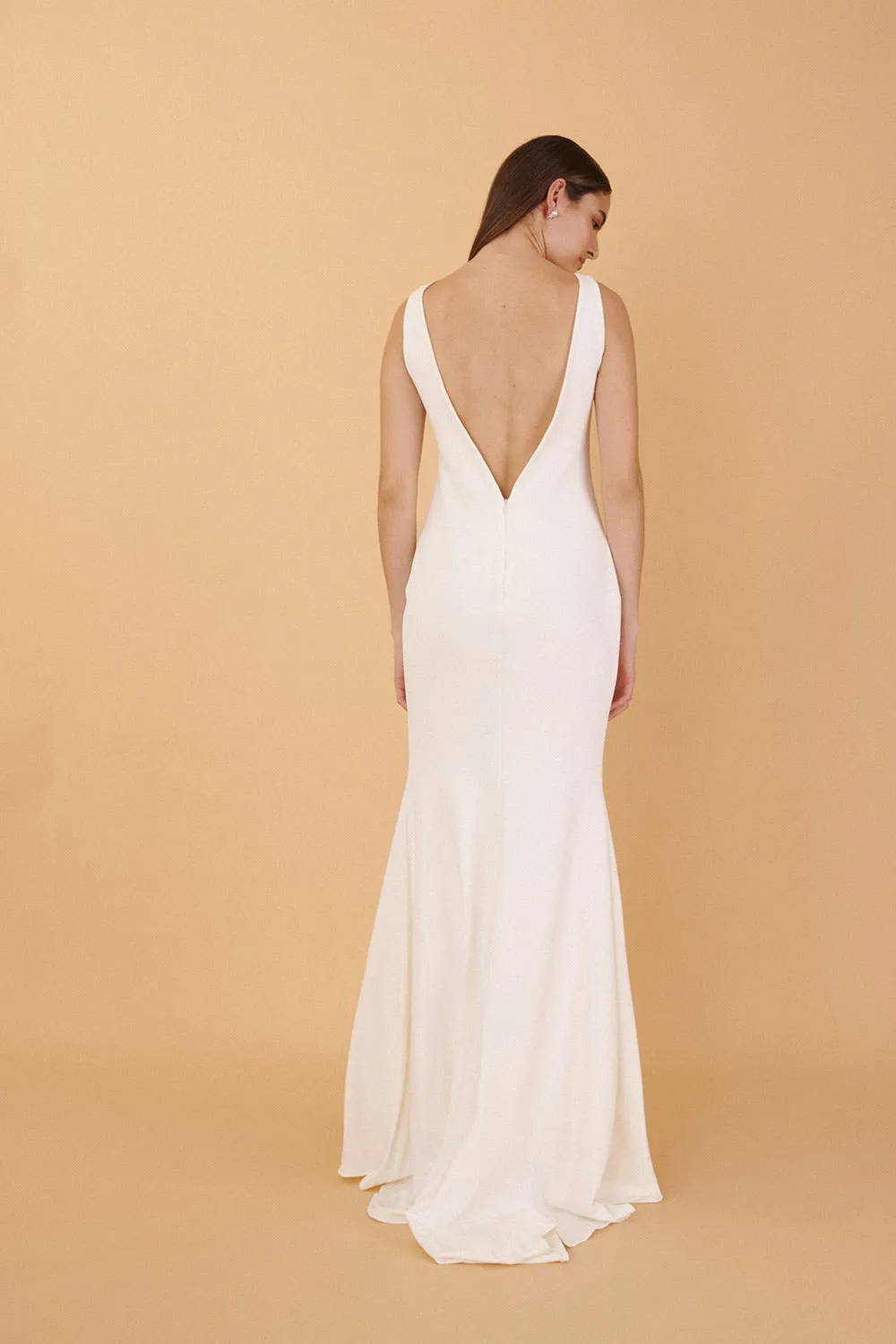 Sanya Ivory | Backless Mermaid Gown sold by Boutique 1861 product image thumbnail 2