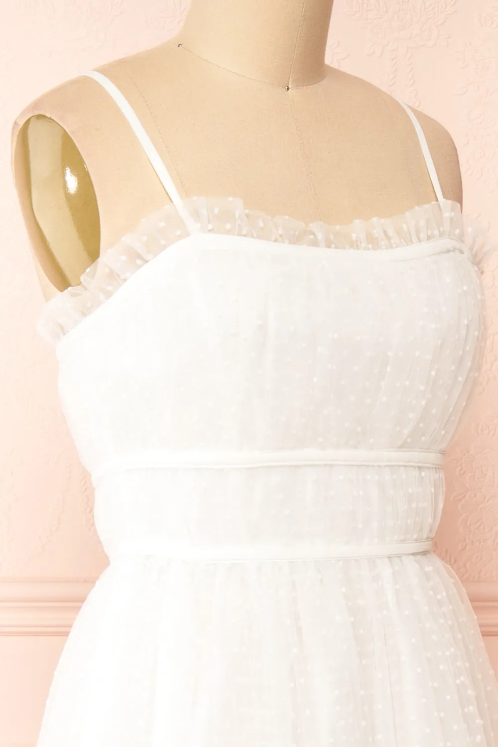 Lalatiana | White Tulle Midi Dress w/ Polka Dots sold by Boutique 1861 product image thumbnail 4