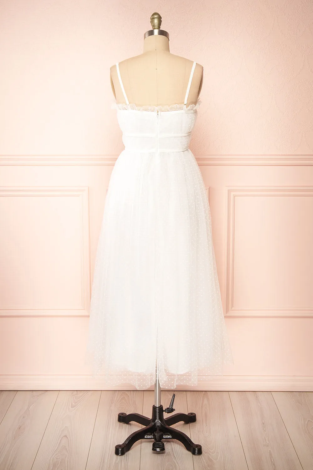 Lalatiana | White Tulle Midi Dress w/ Polka Dots sold by Boutique 1861 product image thumbnail 5