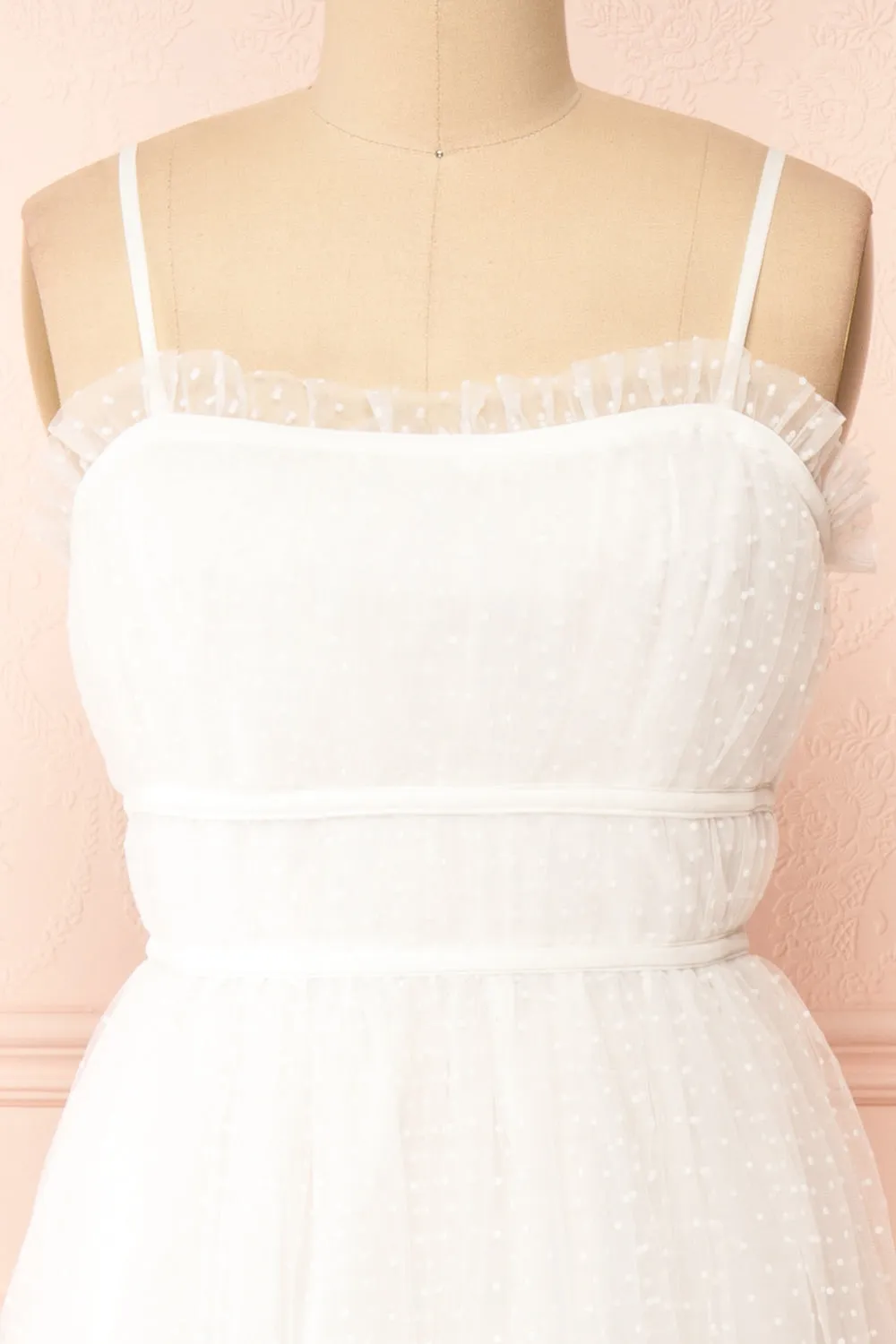 Lalatiana | White Tulle Midi Dress w/ Polka Dots sold by Boutique 1861 product image thumbnail 2