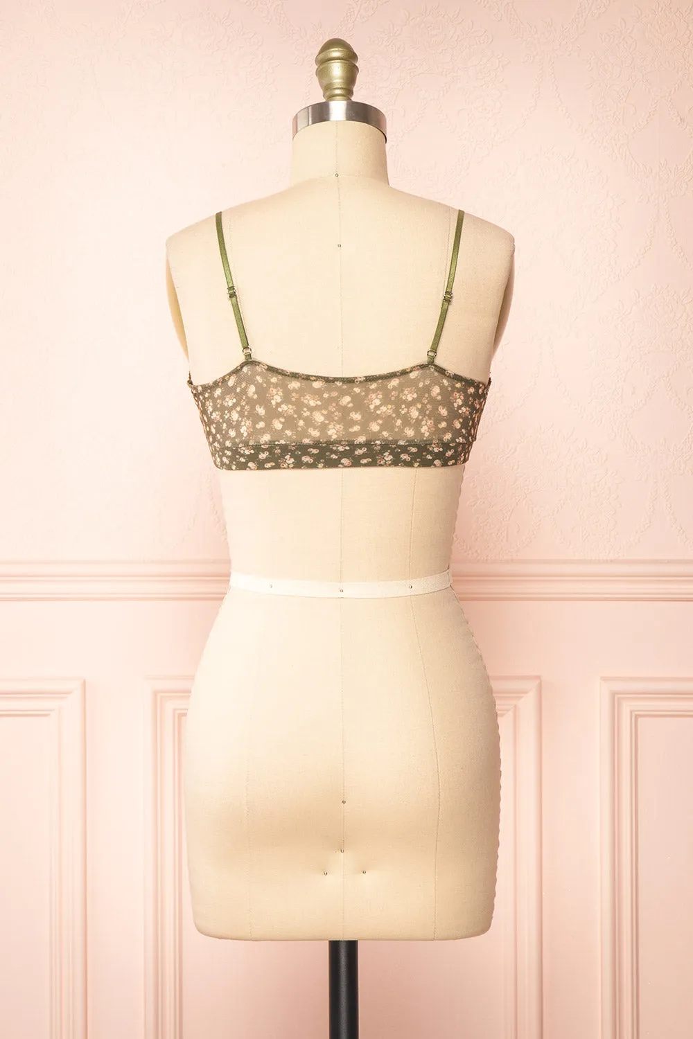 Distyle Green | Floral Mesh Bralette w/ Lace sold by Boutique 1861 product image thumbnail 5