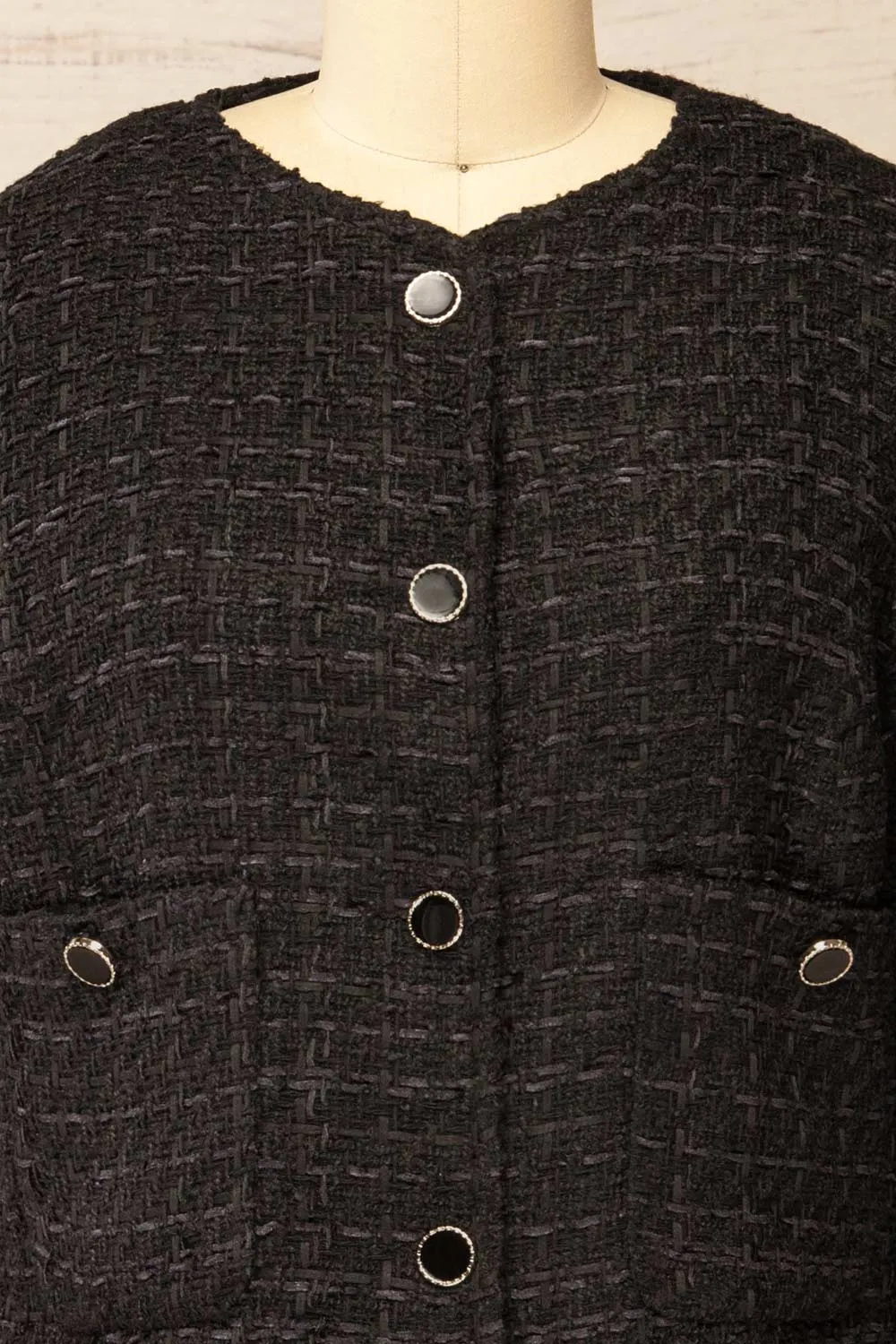 Citadine Black | Tweed Jacket w/ Front Pockets sold by Boutique 1861 product image thumbnail 4