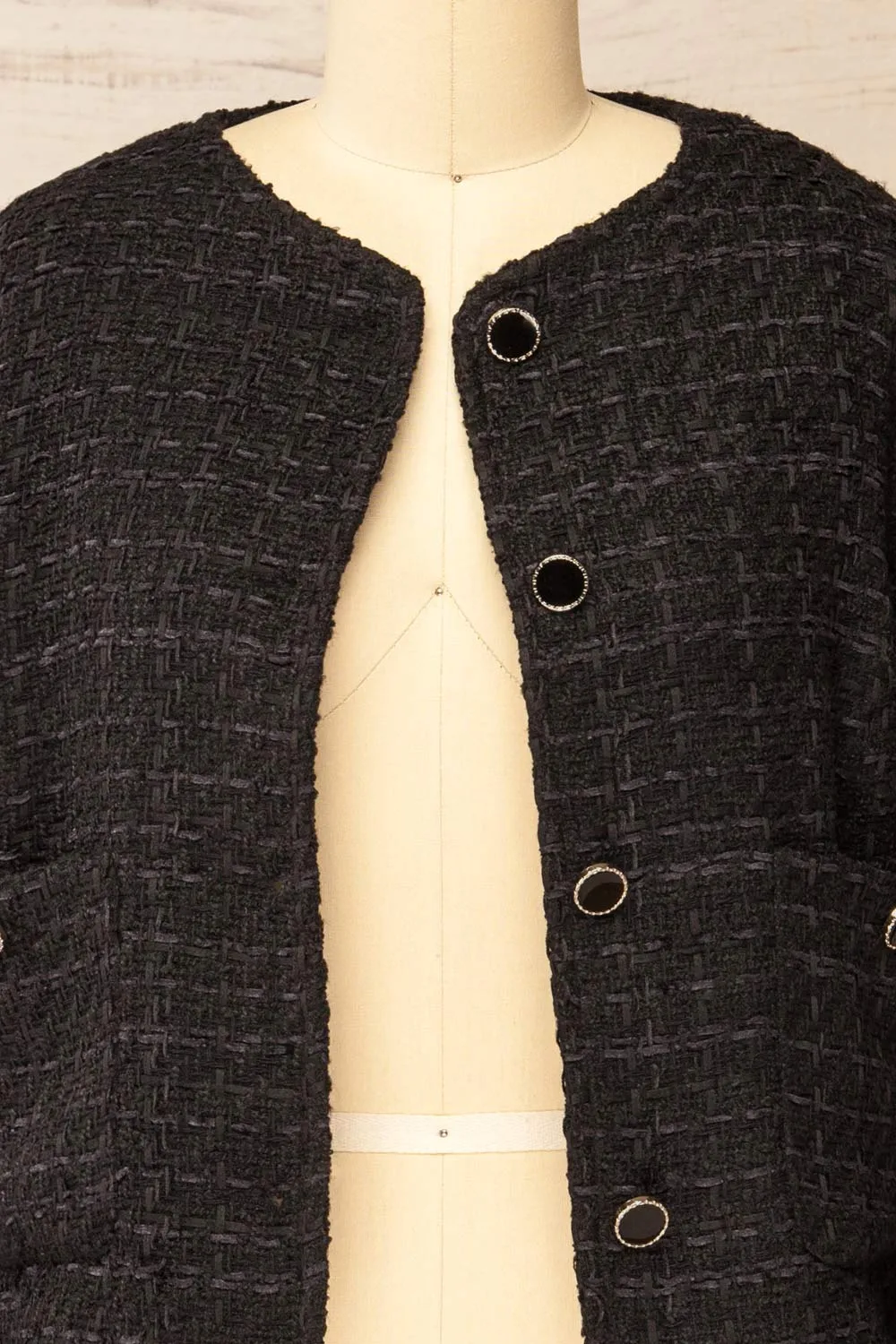 Citadine Black | Tweed Jacket w/ Front Pockets sold by Boutique 1861 product image thumbnail 2
