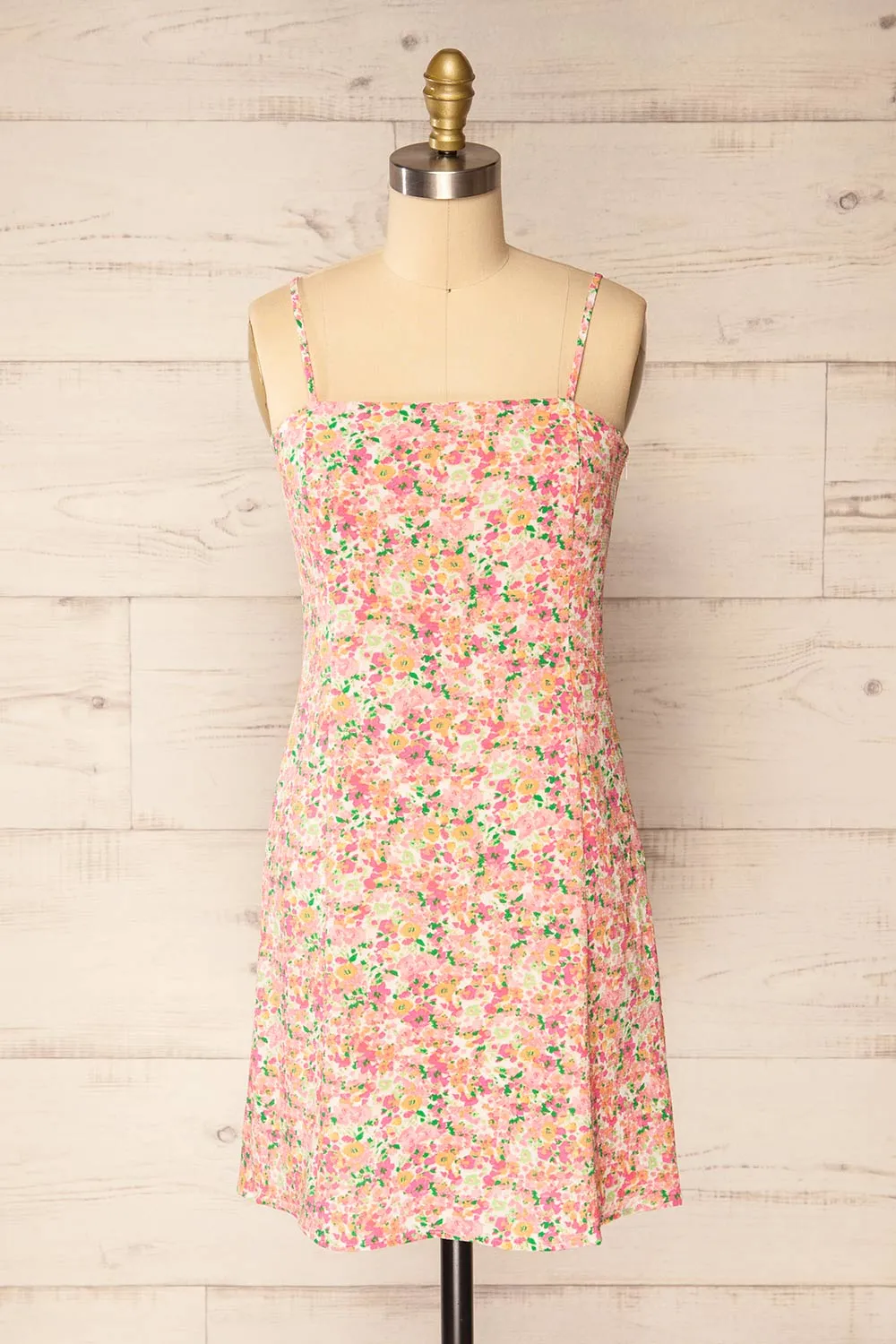 Mirmande Floral | Short Dress w/ Thin Straps sold by Boutique 1861