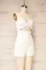 Zapala White | Romper w/ Cut-Out sold by Boutique 1861
