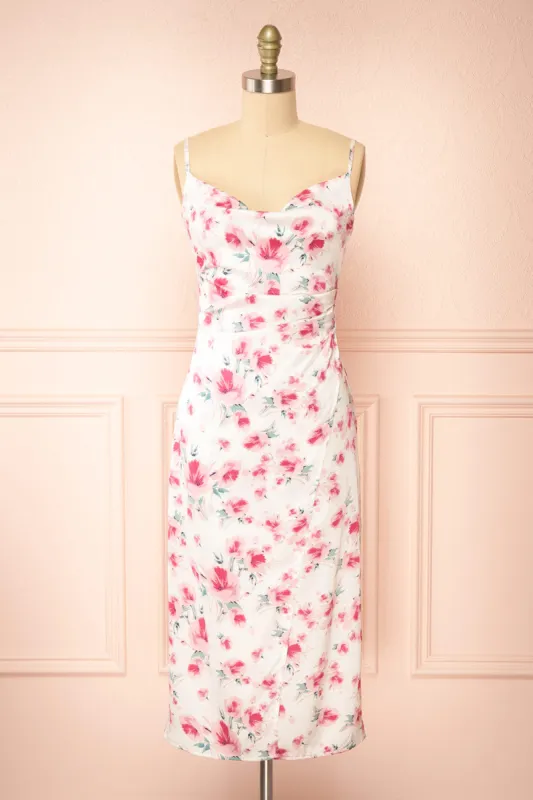 Lassie | Cowl Neck Floral Midi Dress sold by Boutique 1861