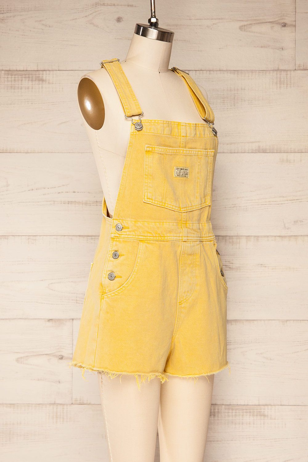 Gramenet Short Yellow Denim Overalls Parallel