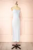 Rebby Blue | Silky Fitted Midi Dress sold by Boutique 1861
