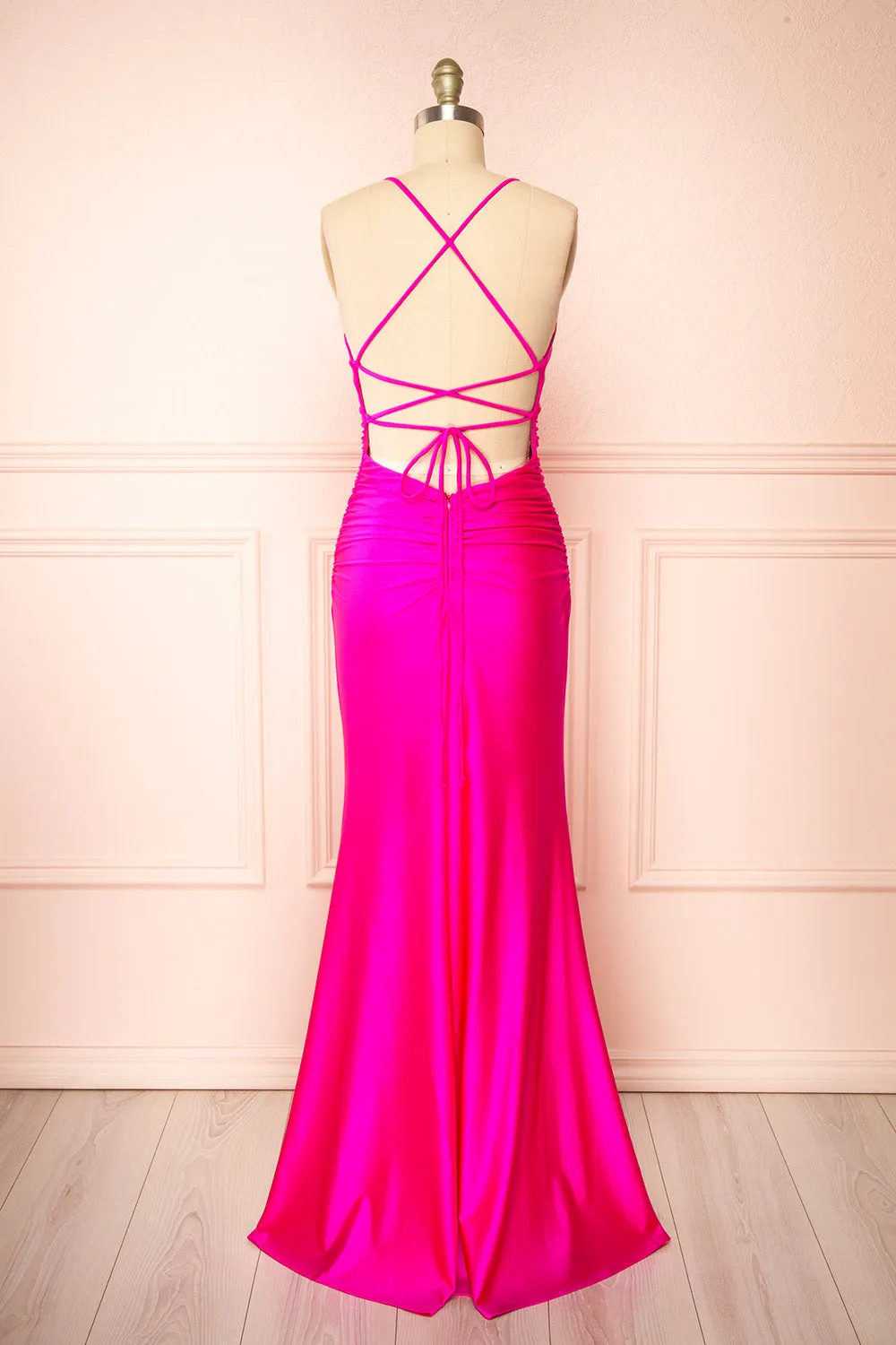 Sonia Fuchsia | Mermaid Maxi Dress w/ Slit sold by Boutique 1861 product image thumbnail 2