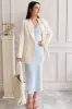 Rebby Blue | Silky Fitted Midi Dress sold by Boutique 1861