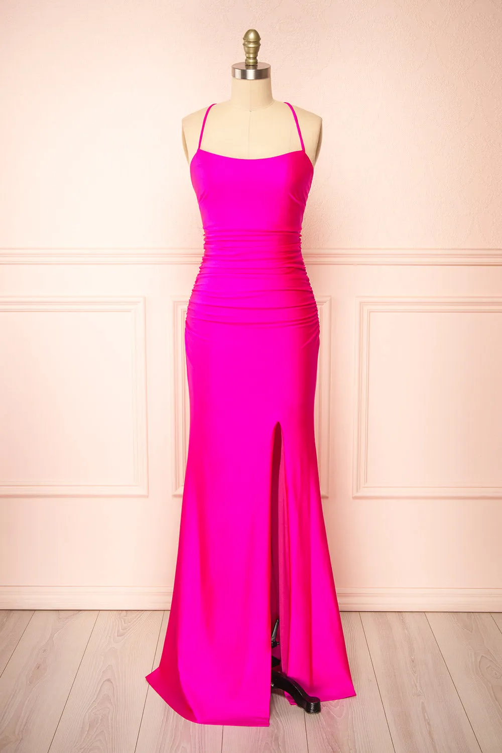 Sonia Fuchsia | Mermaid Maxi Dress w/ Slit sold by Boutique 1861