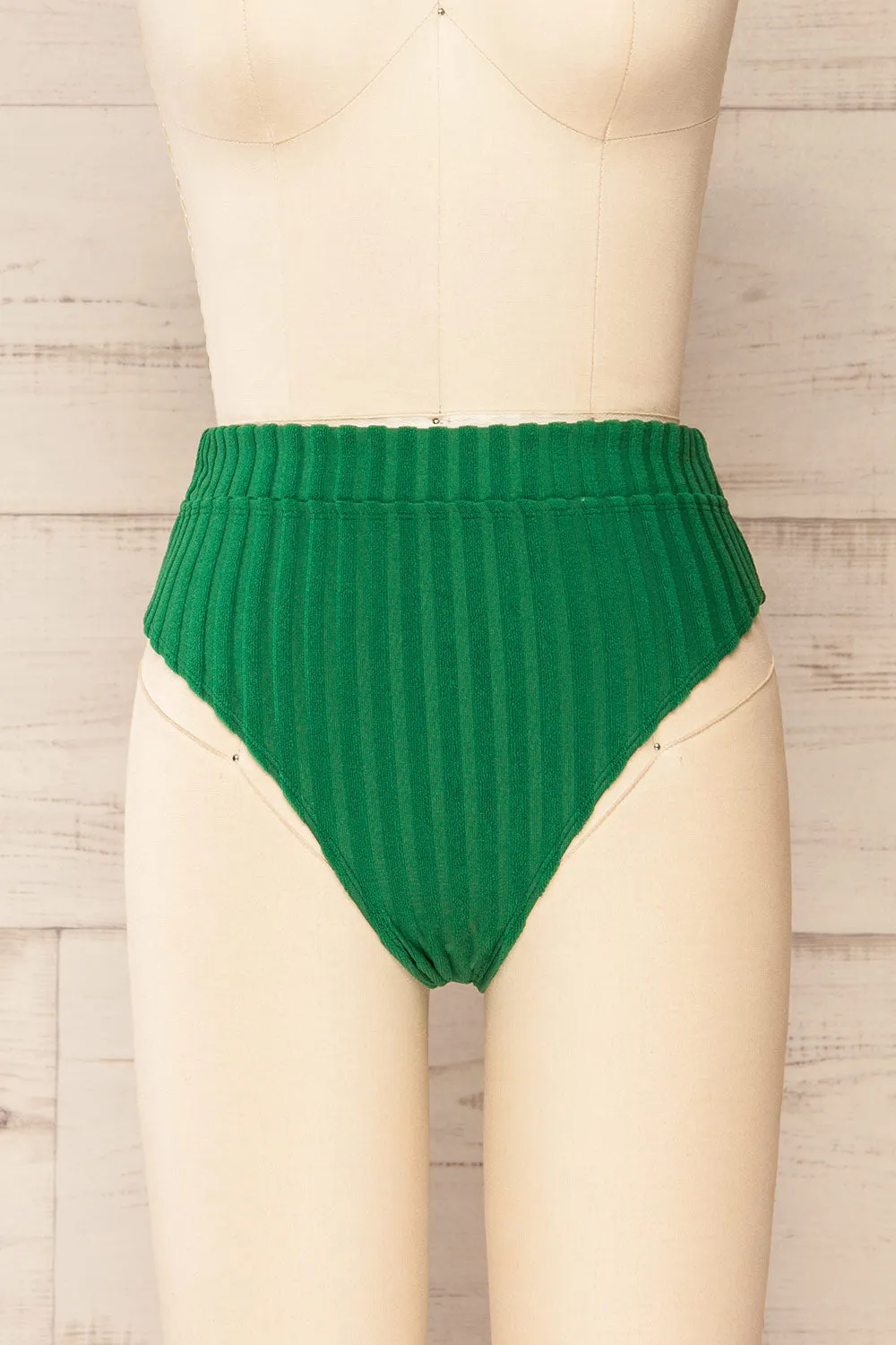 Zuwena Green | Ribbed Bikini Bottom sold by Boutique 1861 product image thumbnail 2