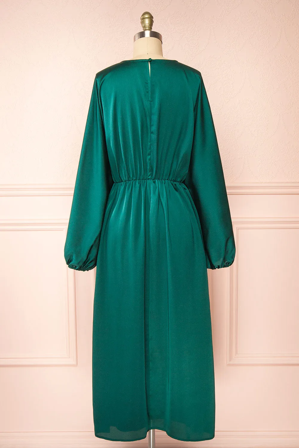 Reneane Green | Long Sleeve Midi A-Line Dress sold by Boutique 1861 product image thumbnail 5