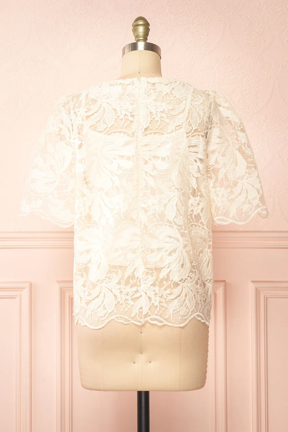 Selah Beige | Lace Top w/ Cropped Camisole sold by Boutique 1861 product image thumbnail 5