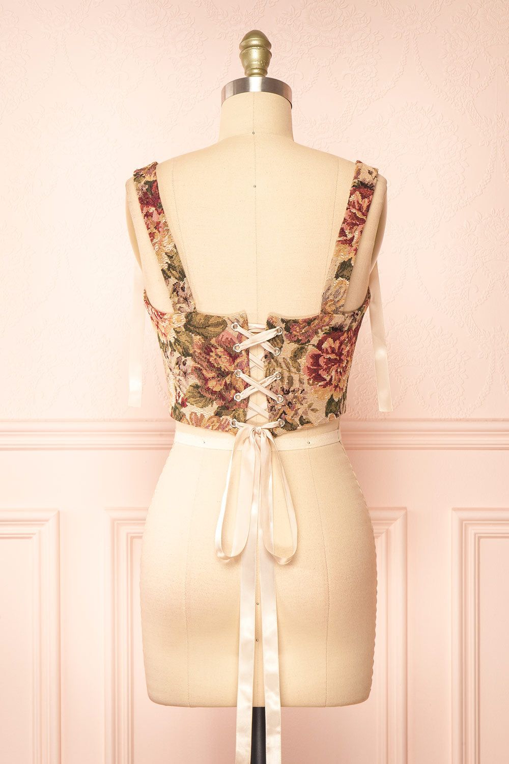 Elysane | Jacquard Cropped Corset Top sold by Boutique 1861 product image thumbnail 5