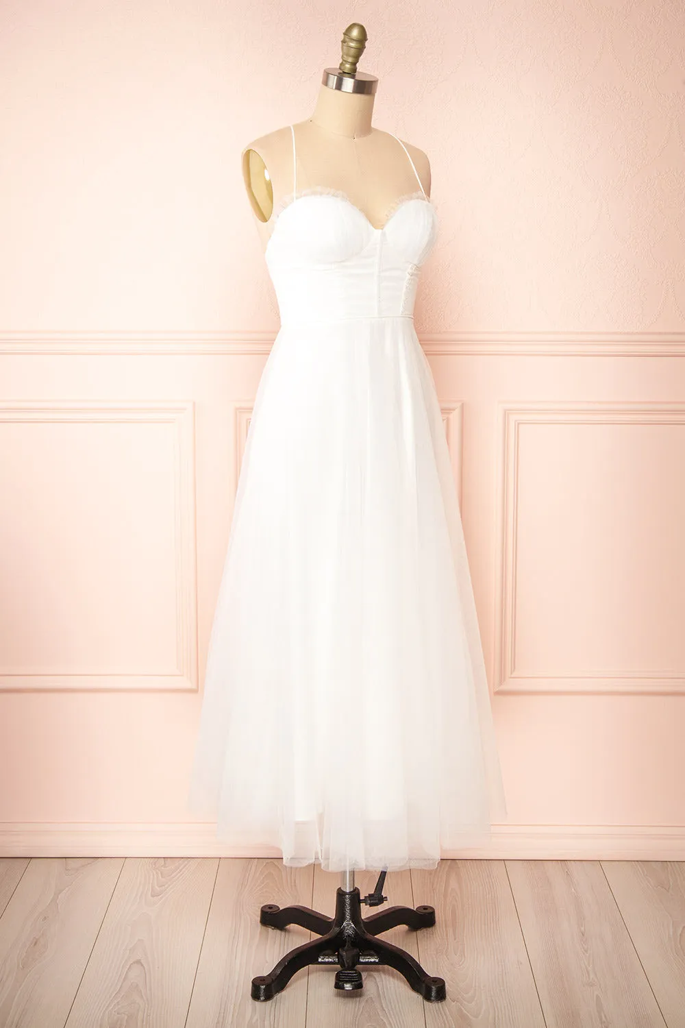 Chaya White | Midi Tulle Dress w/ Corset sold by Boutique 1861 product image thumbnail 4