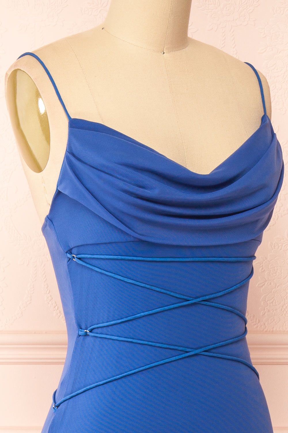 Yuqi | Blue Maxi Dress w/ Lace-Up Details sold by Boutique 1861 product image thumbnail 5