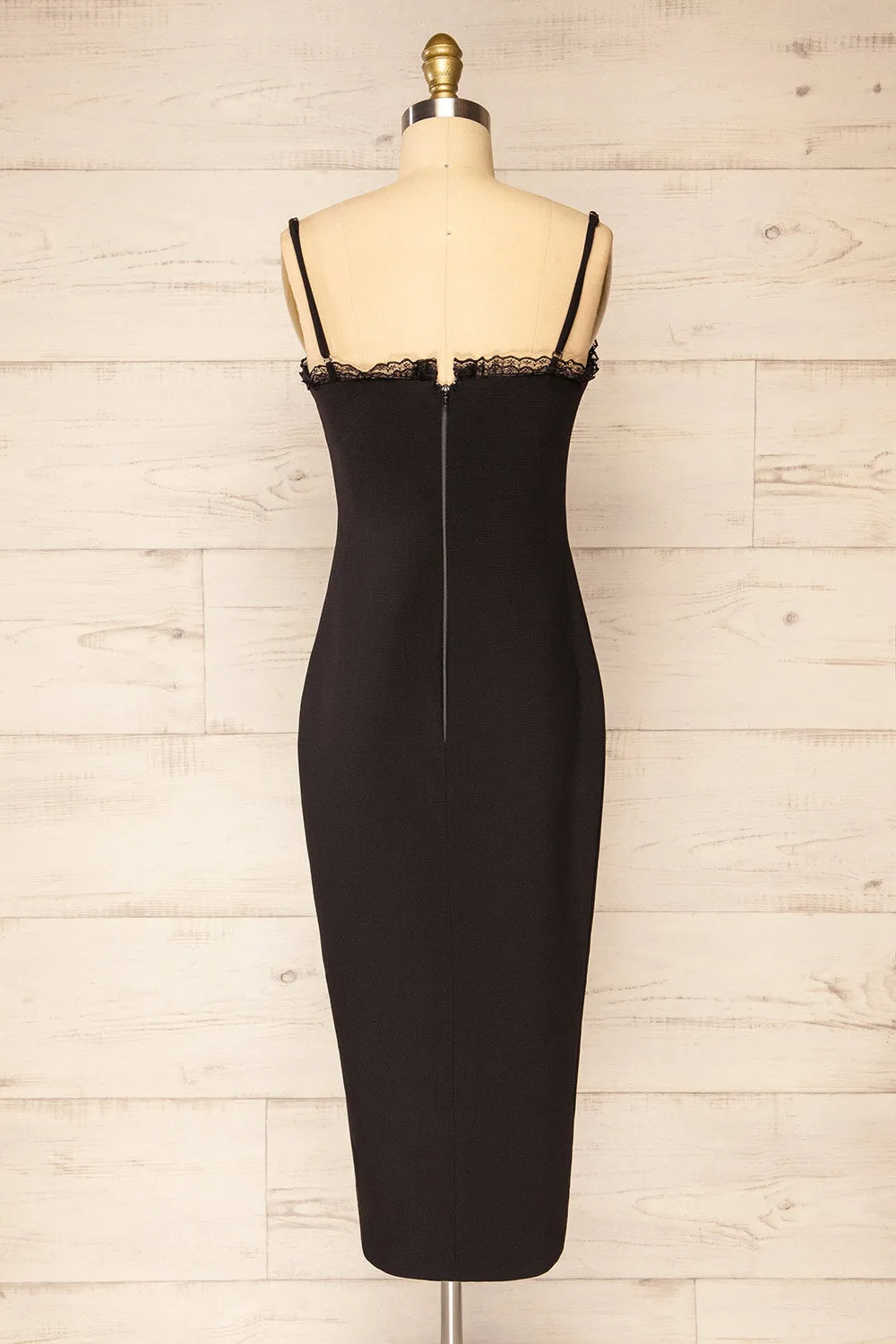 Lenna Black | Fitted Midi Dress w/ Sweetheart Neckline sold by Boutique 1861 product image thumbnail 5