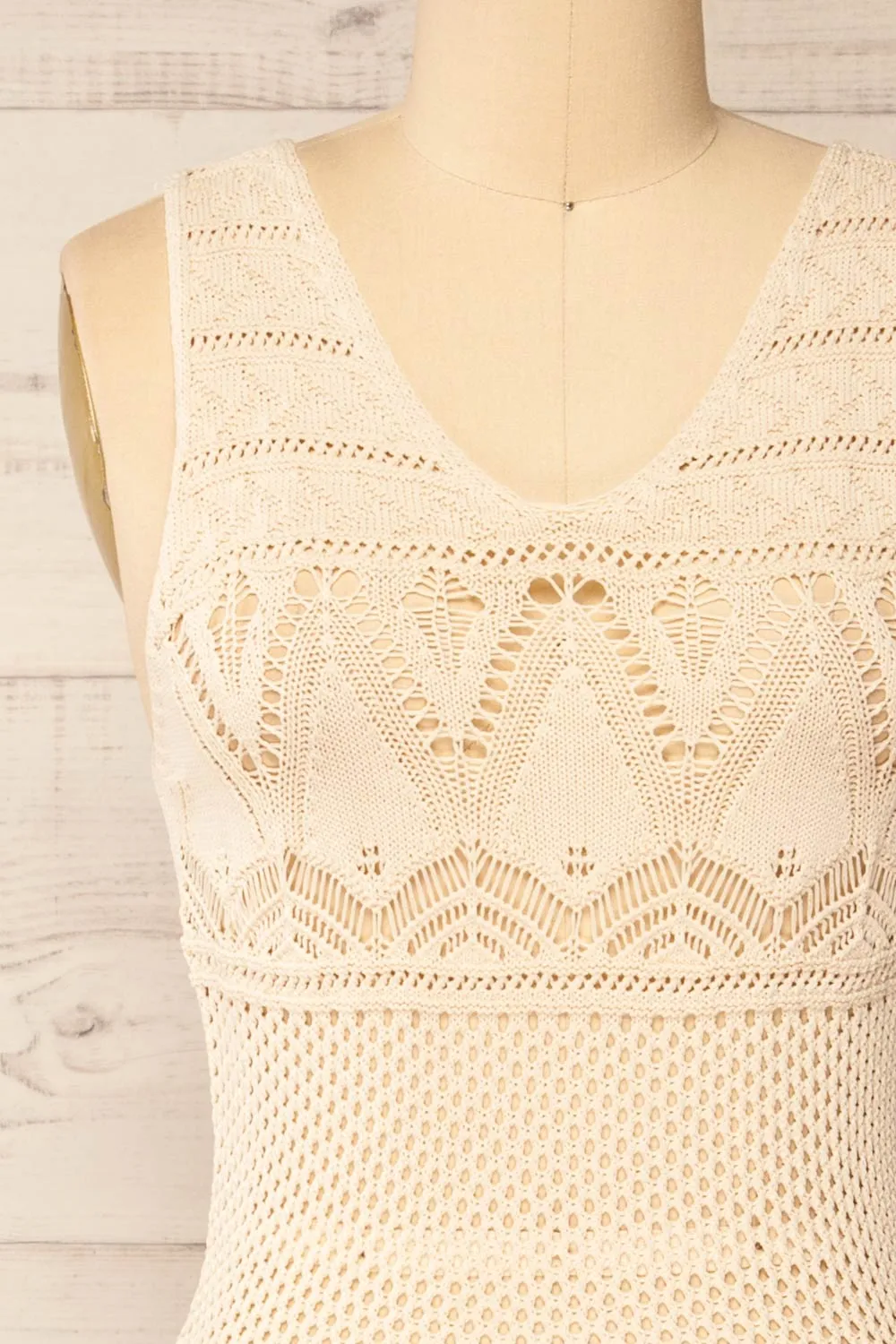 Ozma Beige | Crochet Midi Dress sold by Boutique 1861 product image thumbnail 2