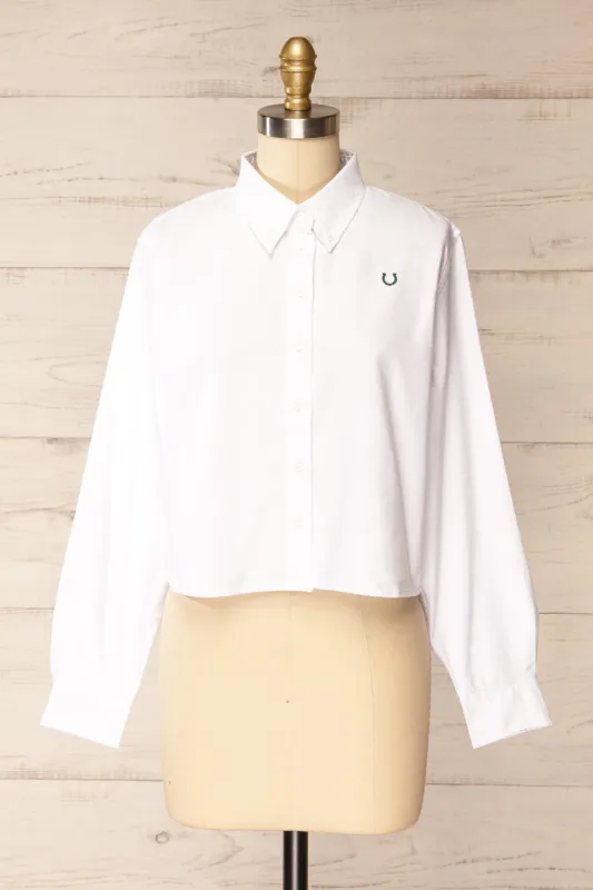 Fowlin | White Shirt w/ Horseshoe Embroidery sold by Boutique 1861