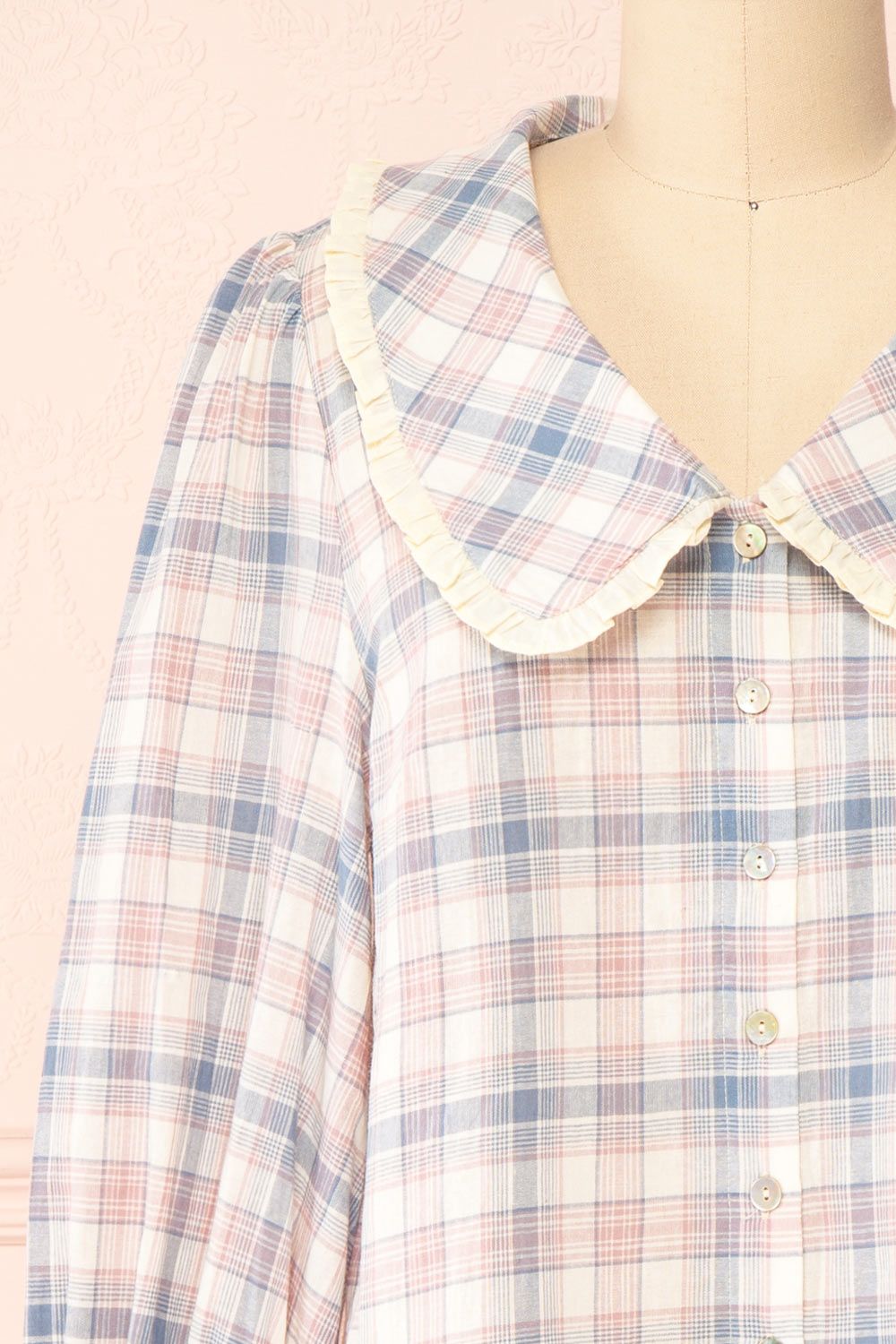 Krenok | Plaid Peter Pan Collar Blouse sold by Boutique 1861 product image thumbnail 2