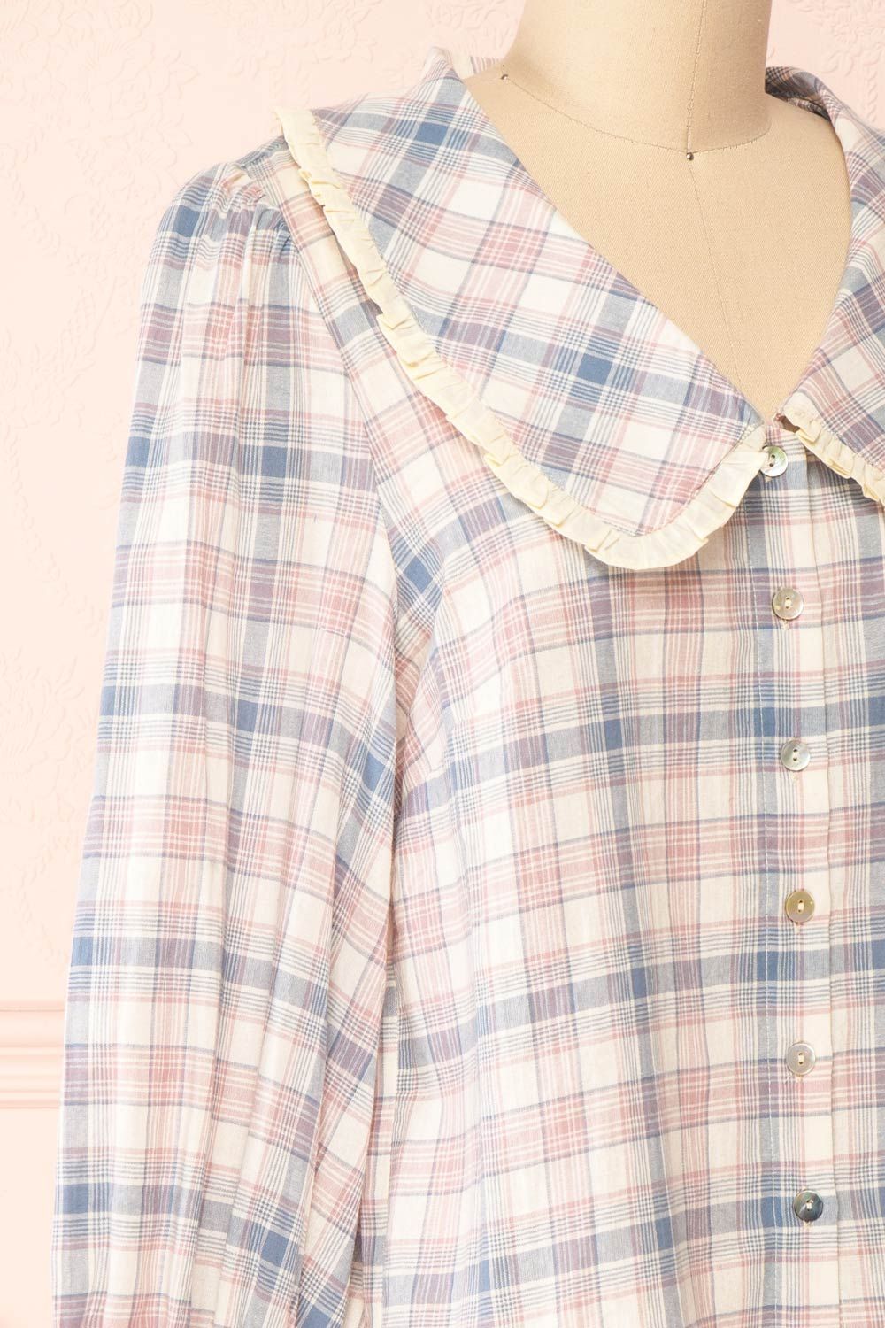 Krenok | Plaid Peter Pan Collar Blouse sold by Boutique 1861 product image thumbnail 4