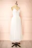 Tallina | White Tulle Midi Dress w/ Floral Embroidery sold by Boutique 1861