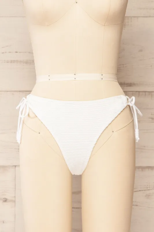 Kabale White | Textured Bikini Bottom sold by Boutique 1861