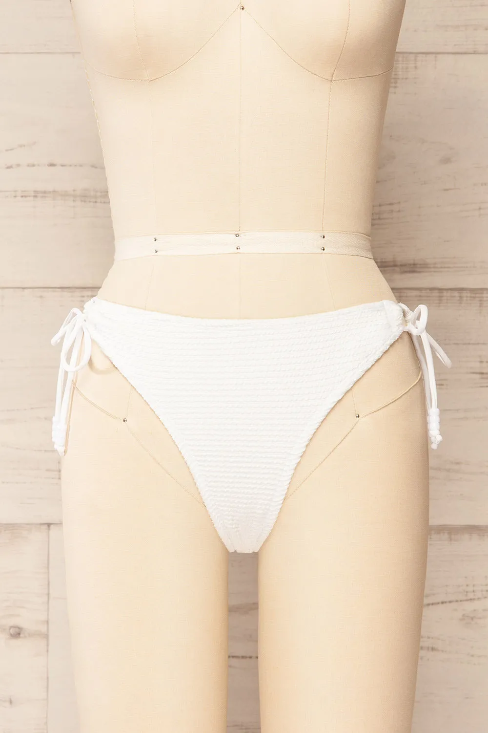 Kabale White | Textured Bikini Bottom sold by Boutique 1861