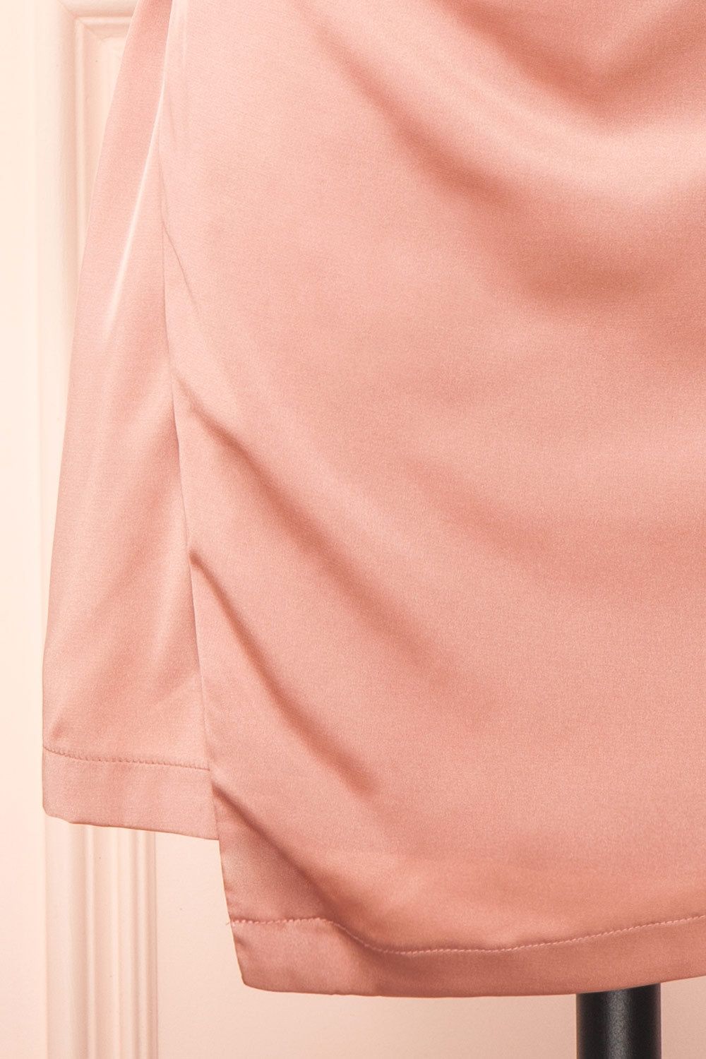 Enya Pink | Short Satin Dress w/ Cowl Neck sold by Boutique 1861 product image thumbnail 8