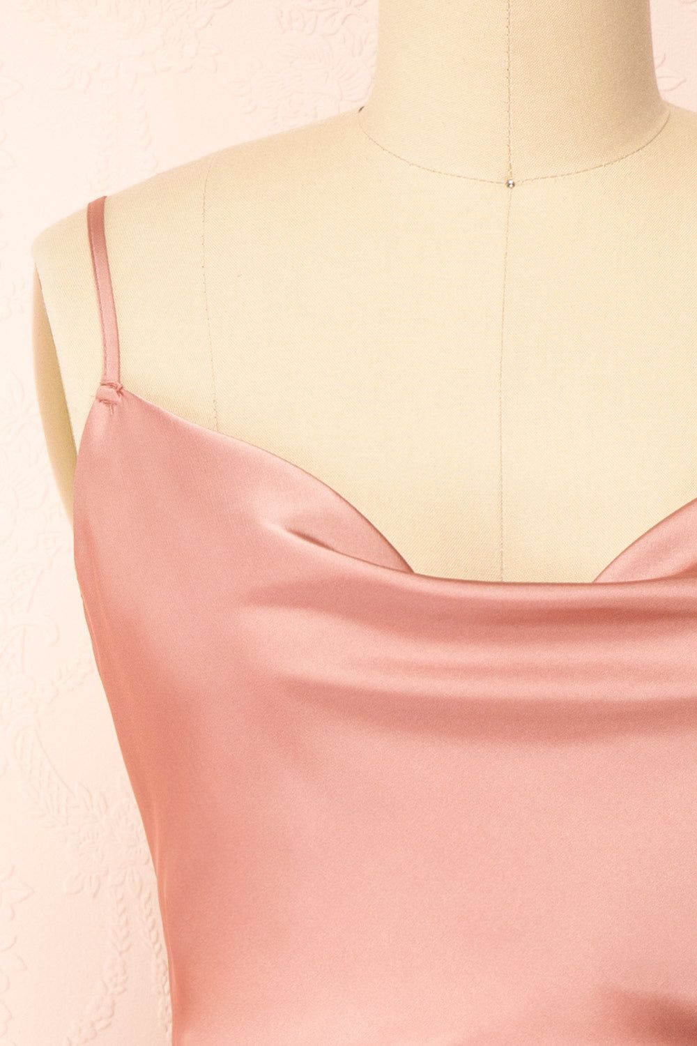 Enya Pink | Short Satin Dress w/ Cowl Neck sold by Boutique 1861 product image thumbnail 3