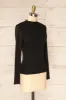 Faaset Black | Ribbed Top w/ Stand Collar sold by Boutique 1861