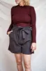 Faaset Black | Ribbed Top w/ Stand Collar sold by Boutique 1861