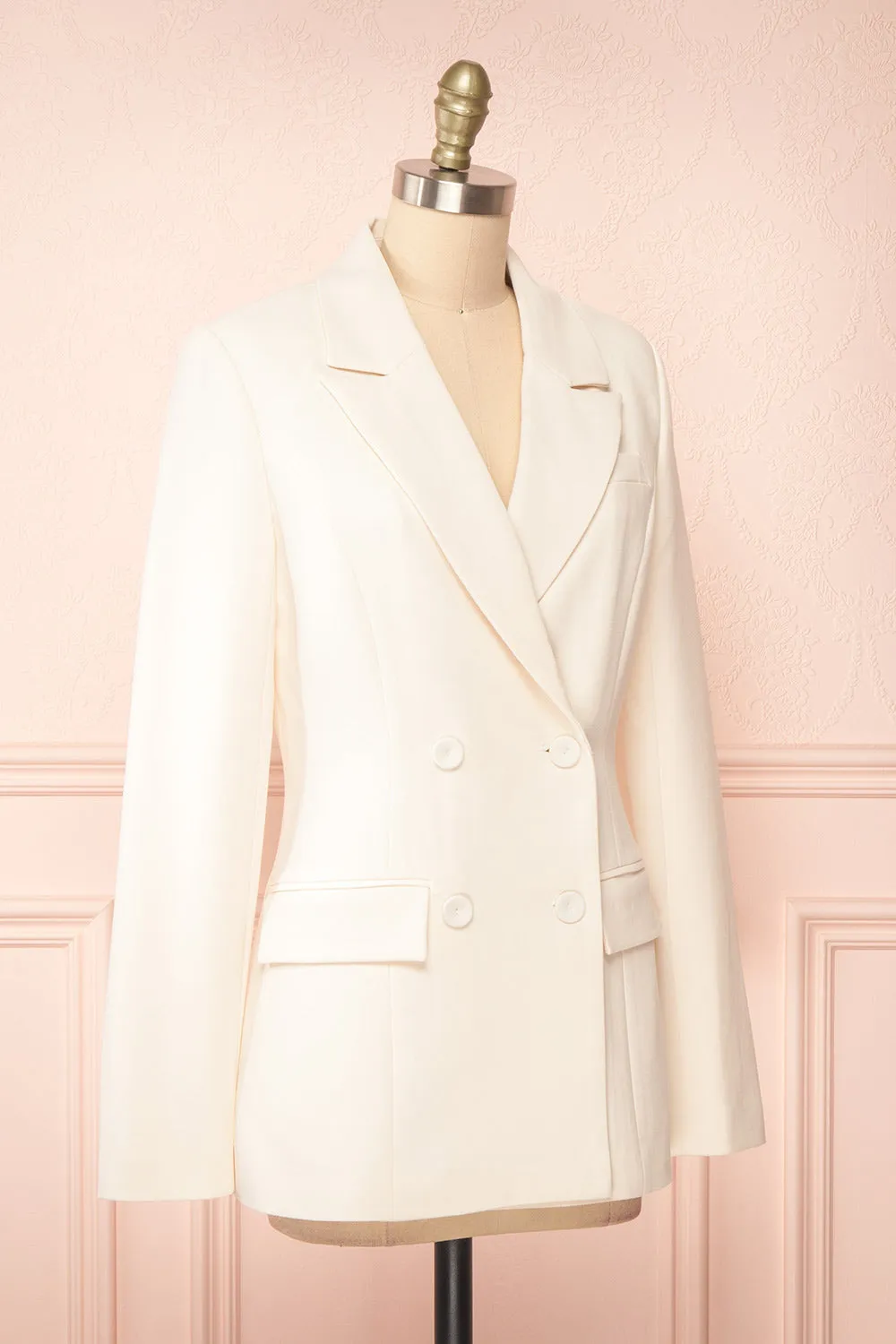Mirkaa | Ivory Double-Breasted Blazer sold by Boutique 1861 product image thumbnail 3