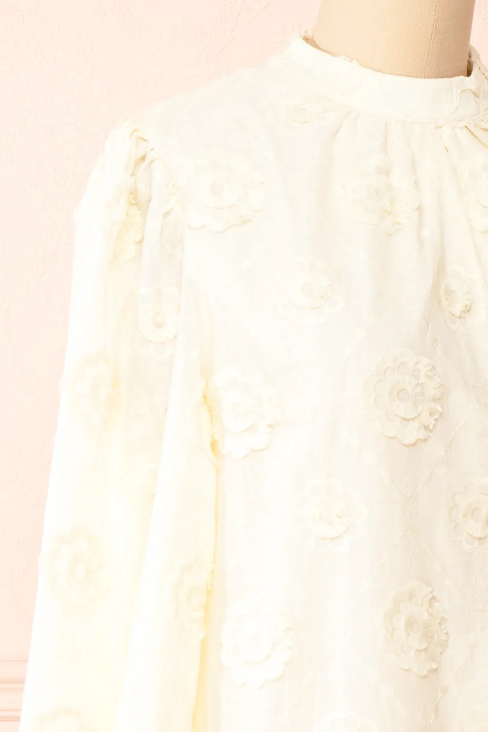Pnoae | Floral Embroidered Short Shift Dress sold by Boutique 1861 product image thumbnail 4