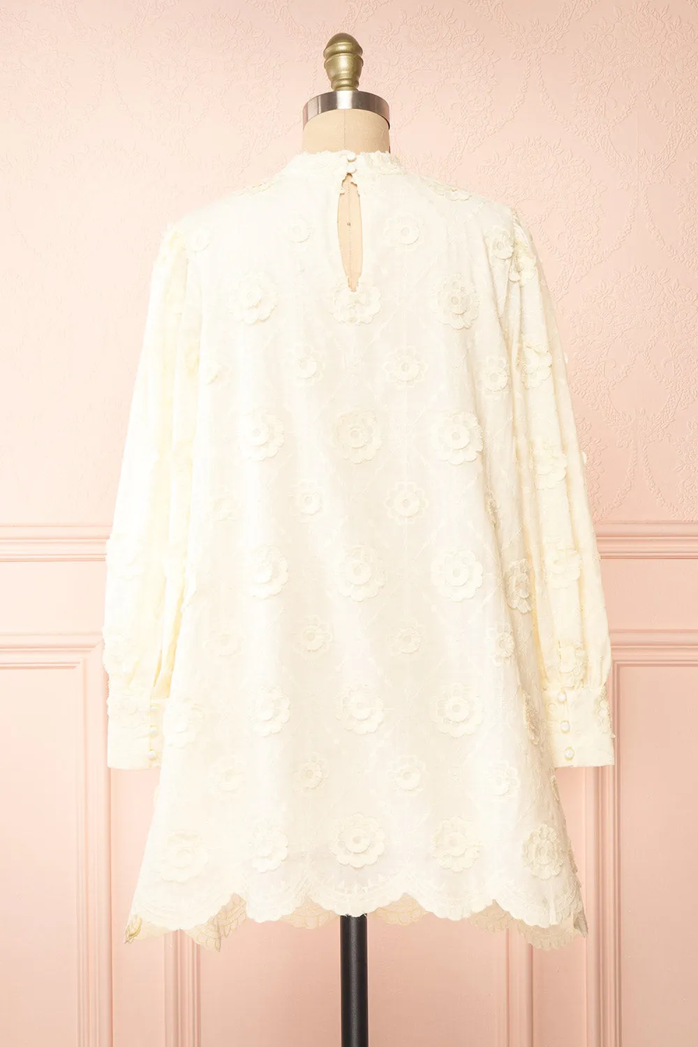 Pnoae | Floral Embroidered Short Shift Dress sold by Boutique 1861 product image thumbnail 5