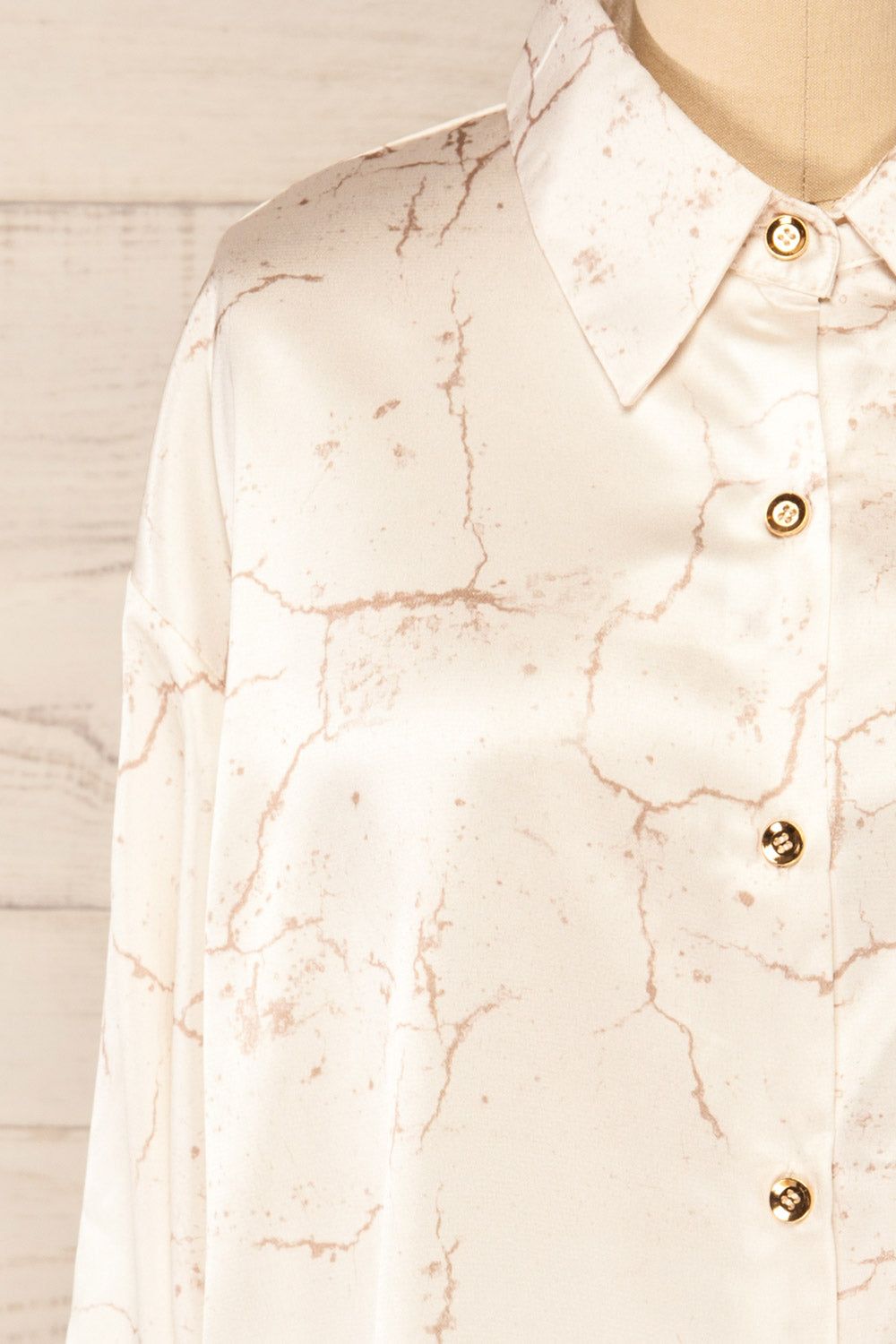 Favllemokke | Patterned Satin Button-Up Shirt sold by Boutique 1861 product image thumbnail 2