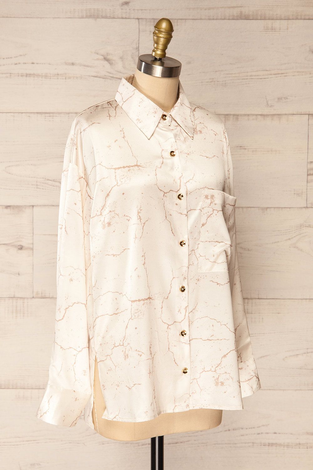 Favllemokke | Patterned Satin Button-Up Shirt sold by Boutique 1861 product image thumbnail 3