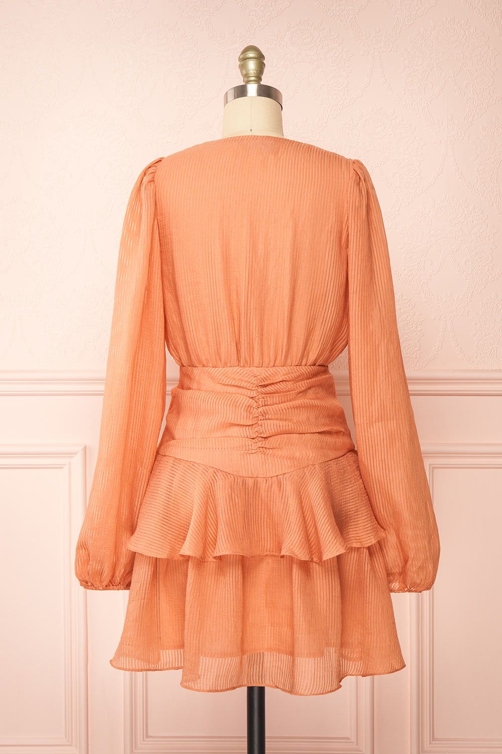 Herta | Short V-Neck Dress w/ Long Puffy Sleeves sold by Boutique 1861 product image thumbnail 5