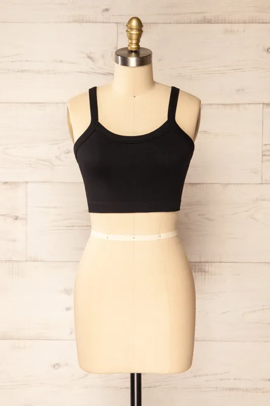 Merignas Black | Cropped Ribbed Cami sold by Boutique 1861