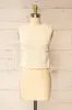 Tabara | Beige Openwork Knit Top w/ Cut-Outs sold by Boutique 1861