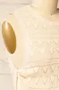 Tabara | Beige Openwork Knit Top w/ Cut-Outs sold by Boutique 1861