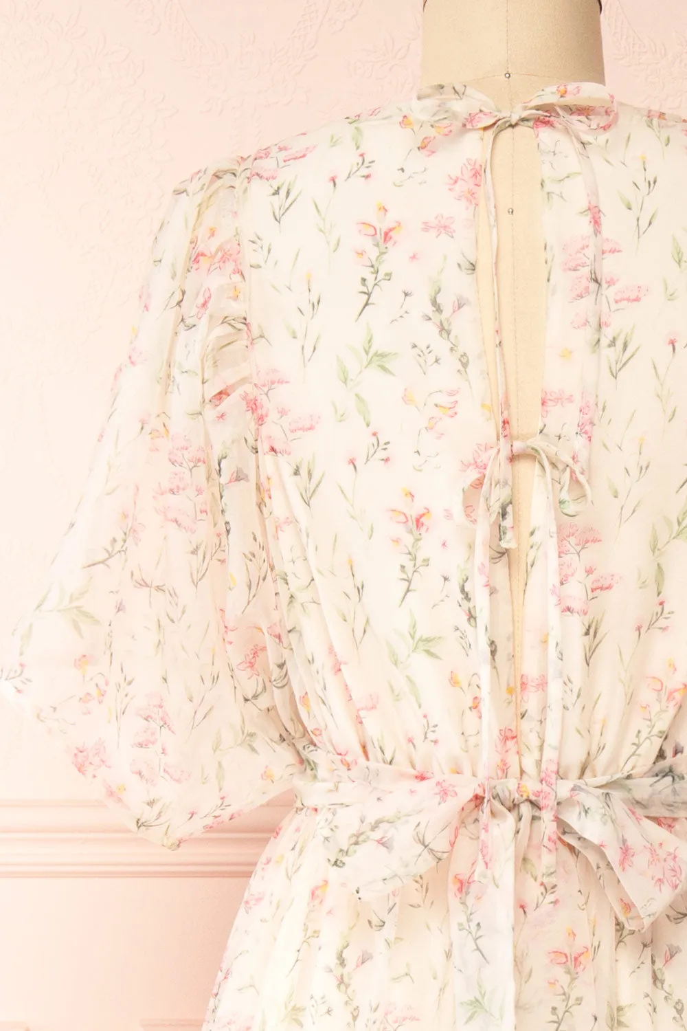 Elara | Floral Tiered Midi Dress w/ Short Sleeves sold by Boutique 1861 product image thumbnail 2