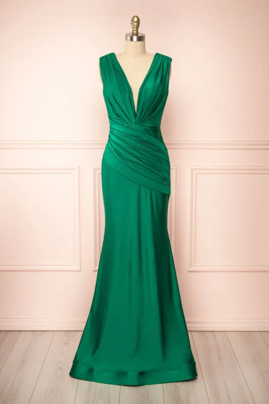 Kaya Green | Draped Mermaid Gown sold by Boutique 1861