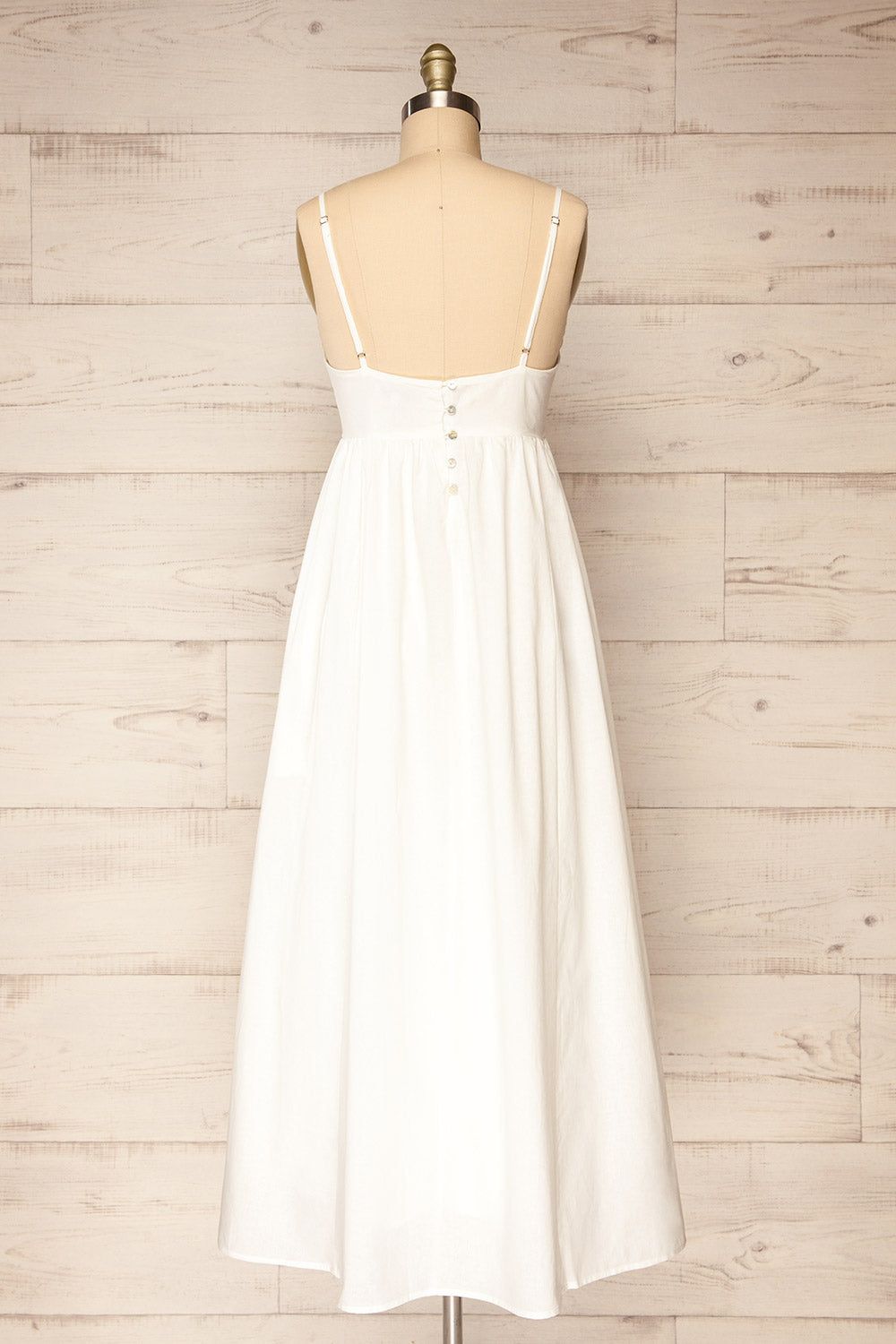 Cloppen Ivory | V-Neck Midi Dress sold by Boutique 1861 product image thumbnail 5