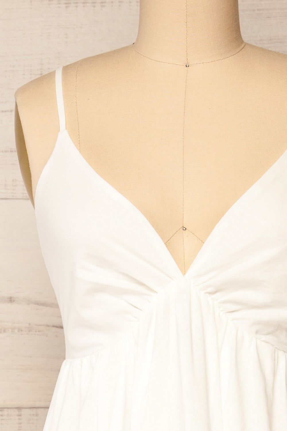 Cloppen Ivory | V-Neck Midi Dress sold by Boutique 1861 product image thumbnail 2